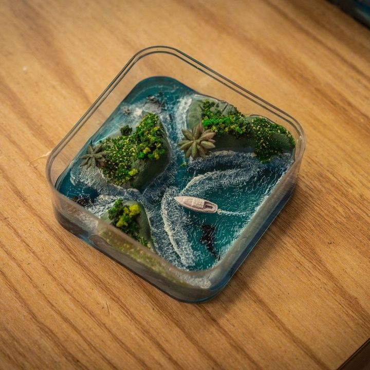 Resin Art Ideas - Microisla de las Islas Faroe hecha