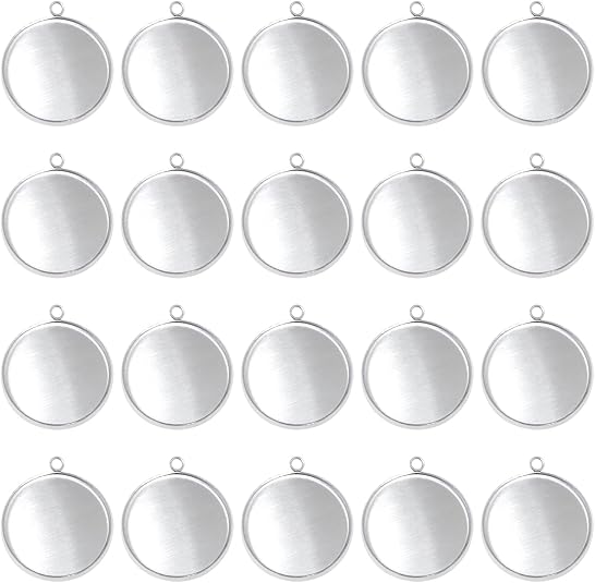 Bezels Pendant Resin - 20 piezas de bandejas colgantes en