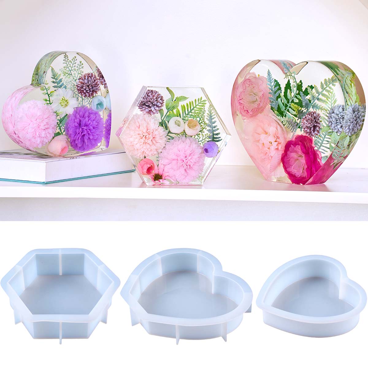 Resin Art Mould - Molde de silicona grande con forma