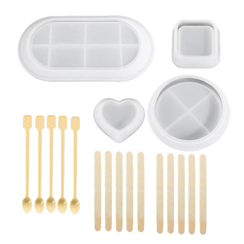 Coaster Mold Square - AB47-bandeja molde de silicona DIY cristal