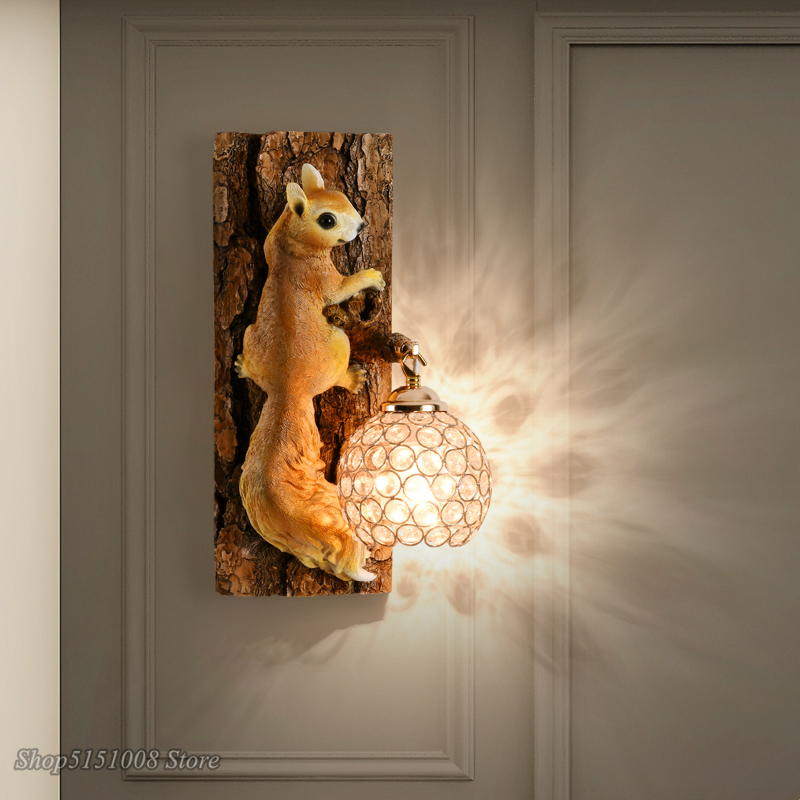 Background Resin Art - Lámpara de pared Led de cristal