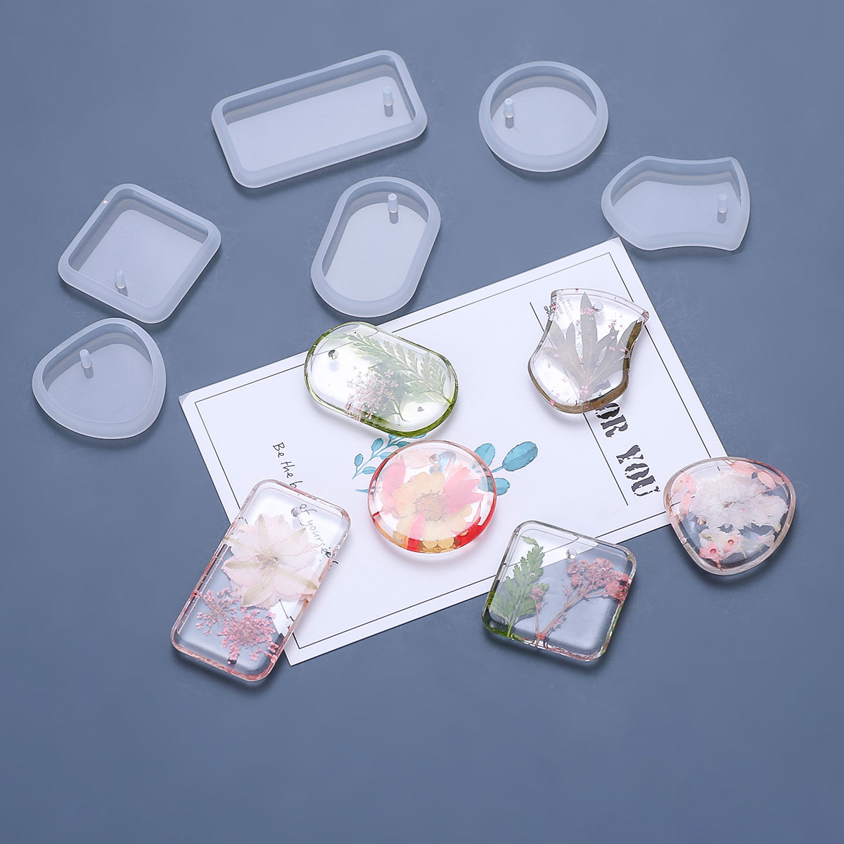 Resin Art Jewellery - Juego de moldes de silicona para