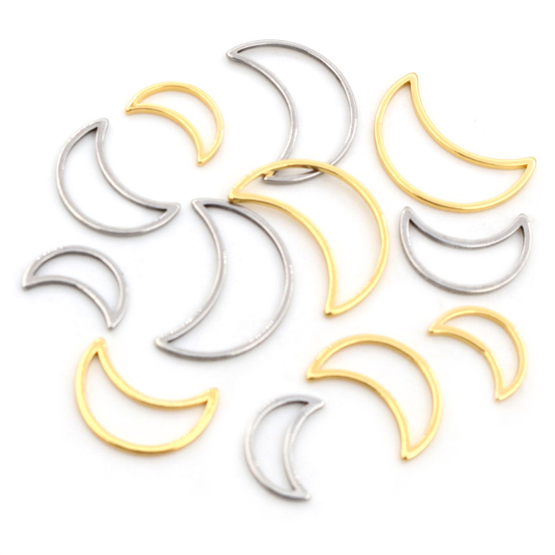 Bezels Pendant Resin - 20 piezas 3 tamaño Luna encanto