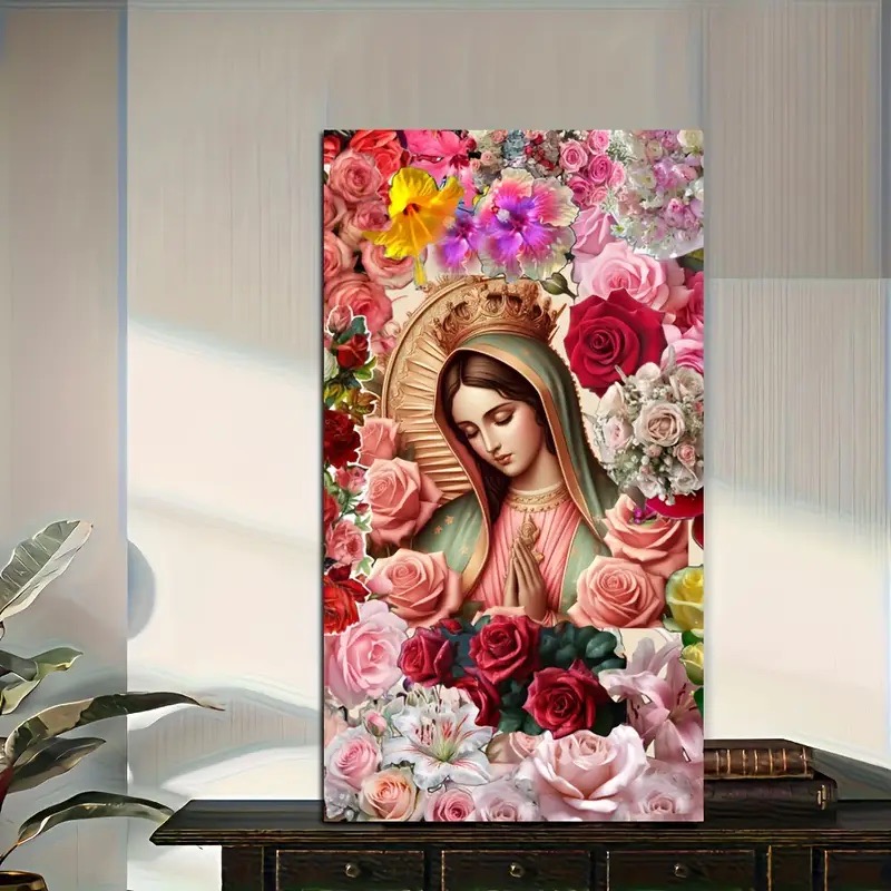 Resin Art Mary - Pintura de diamante de flor de