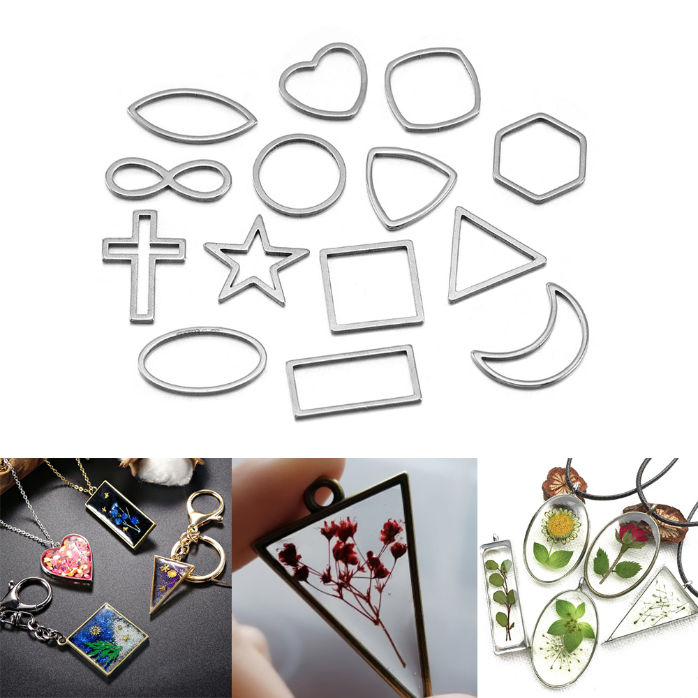 Bezels Pendant Resin - Molde de borde geométrico para fabricación