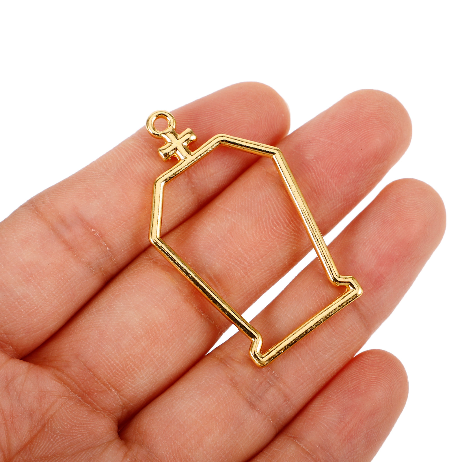 Bezels Pendant Resin - 10 piezas de dijes de metal