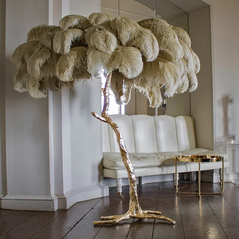 Resin Art In Floor - Lámparas De pie De plumas De