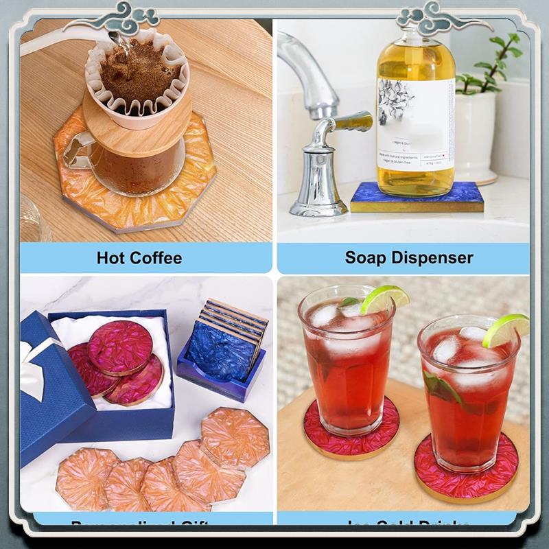 Coaster Mold Square - Durable 18 Uds moldes de resina