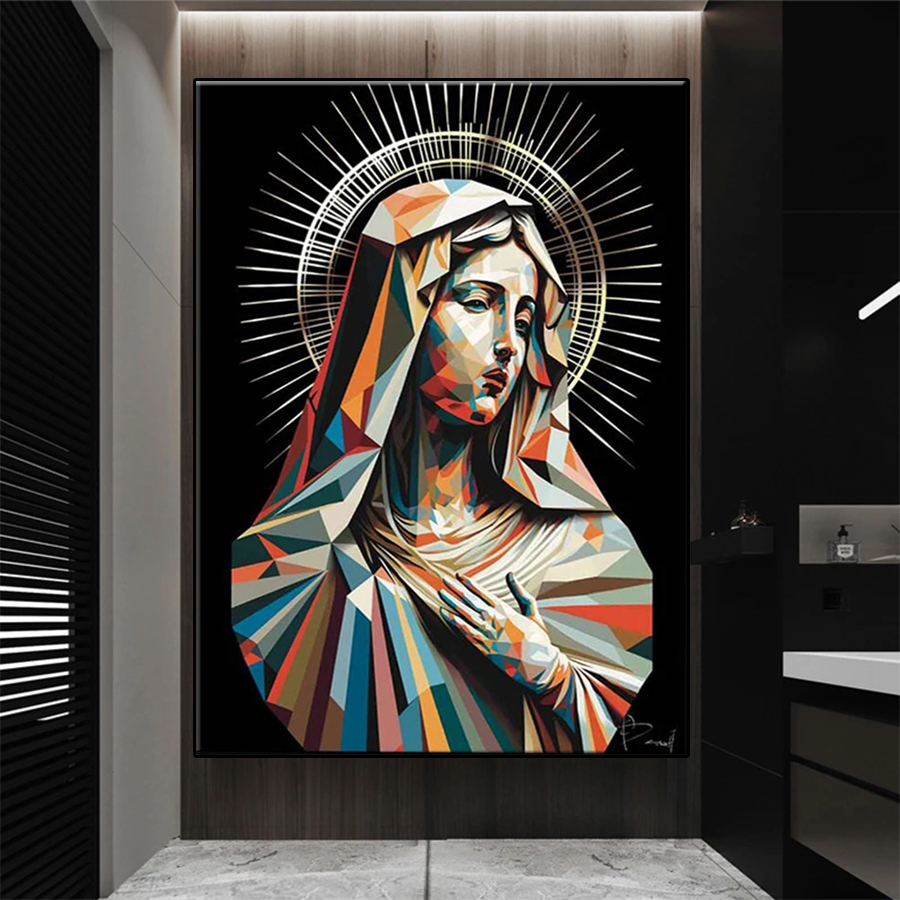 Resin Art Mary - Cuadro bordado de diamantes 5D DIY,