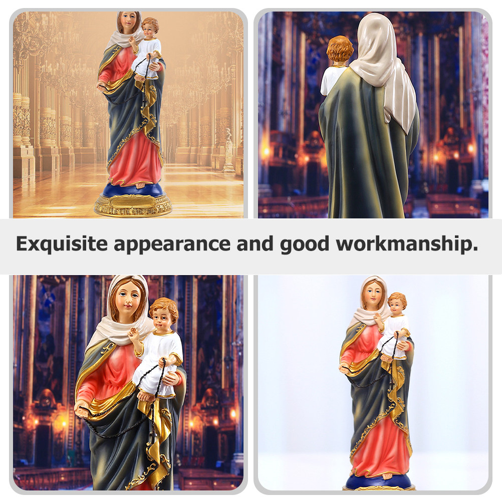 Resin Art Mary - Ornamento Religioso de Resina de la