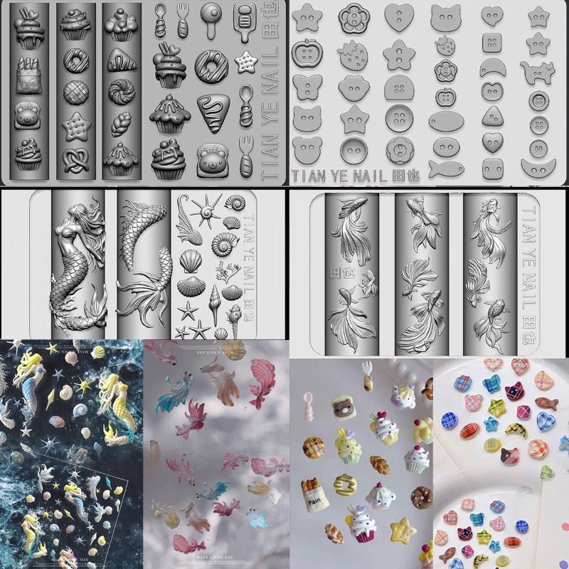 Resin Art Templates Free - Plantillas de silicona suave 3D para