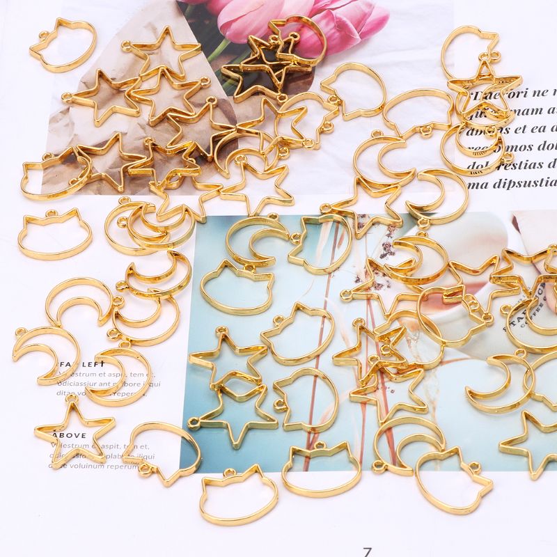 Bezels Pendant Resin - Mini colgante de Marco geométrico, artesanía