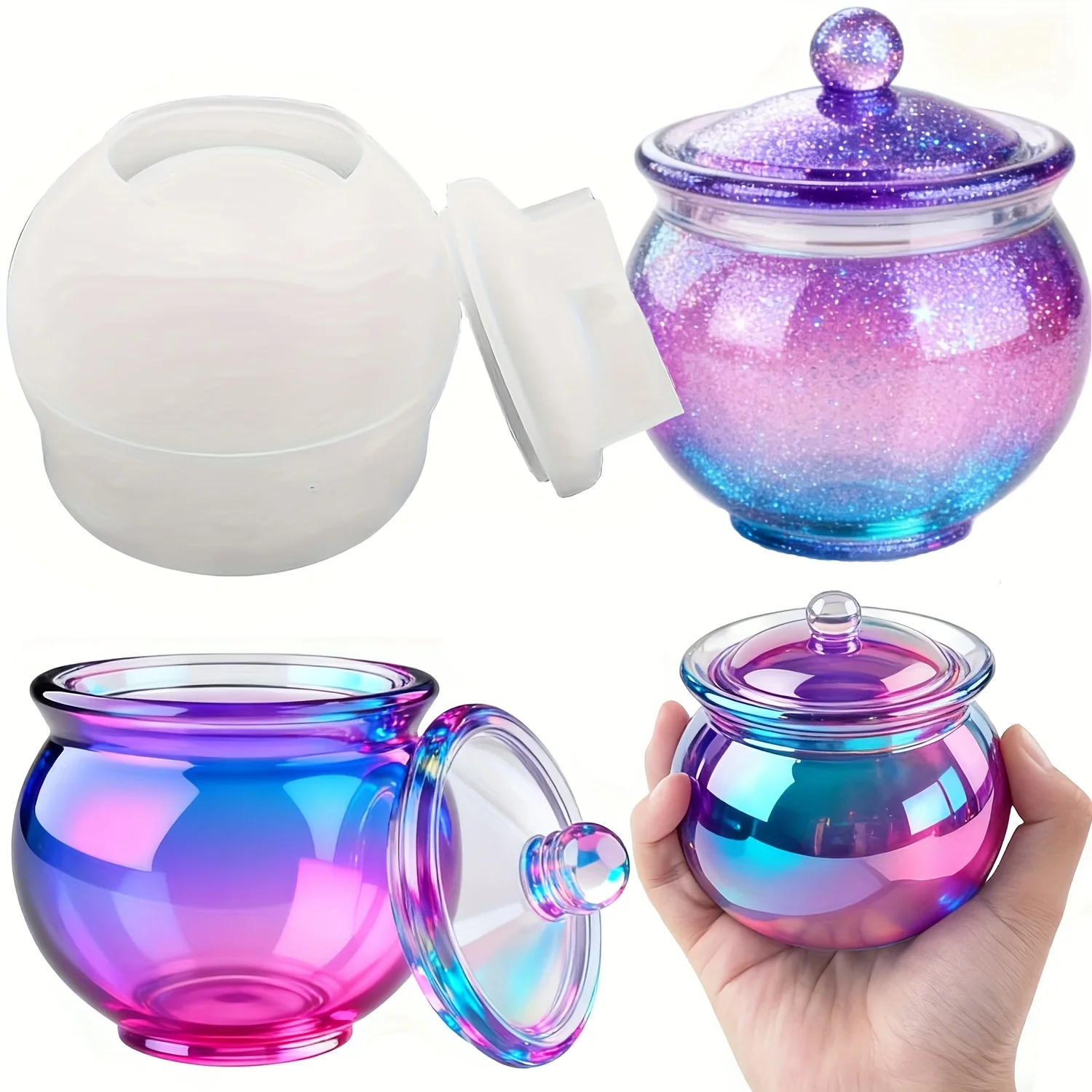 Resin Art Mould - 1 Juego de moldes redondos de