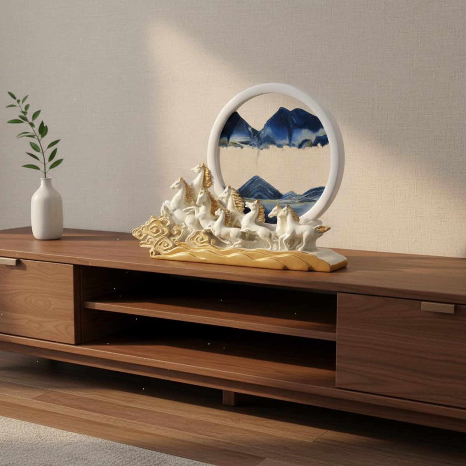 Escultura de Caballo Galopante - Resin Art Design Ideas reseña y precio