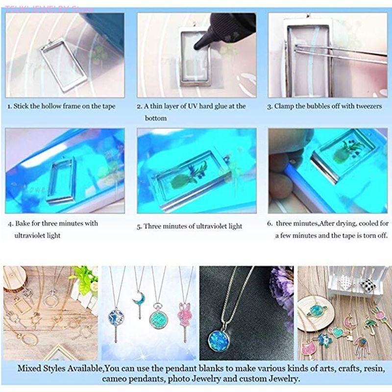 62KE 10x/Set colgante panal do - Bezels Pendant Resin reseña y precio