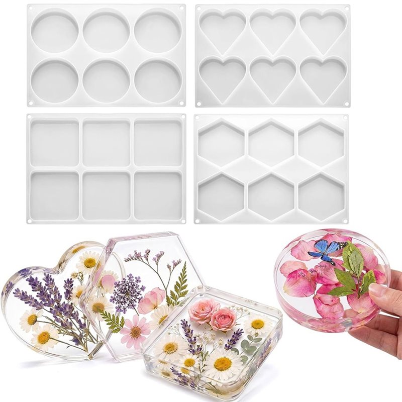 Moldes de resina FYBL de 4 pul - Coaster Mold Square reseña y precio
