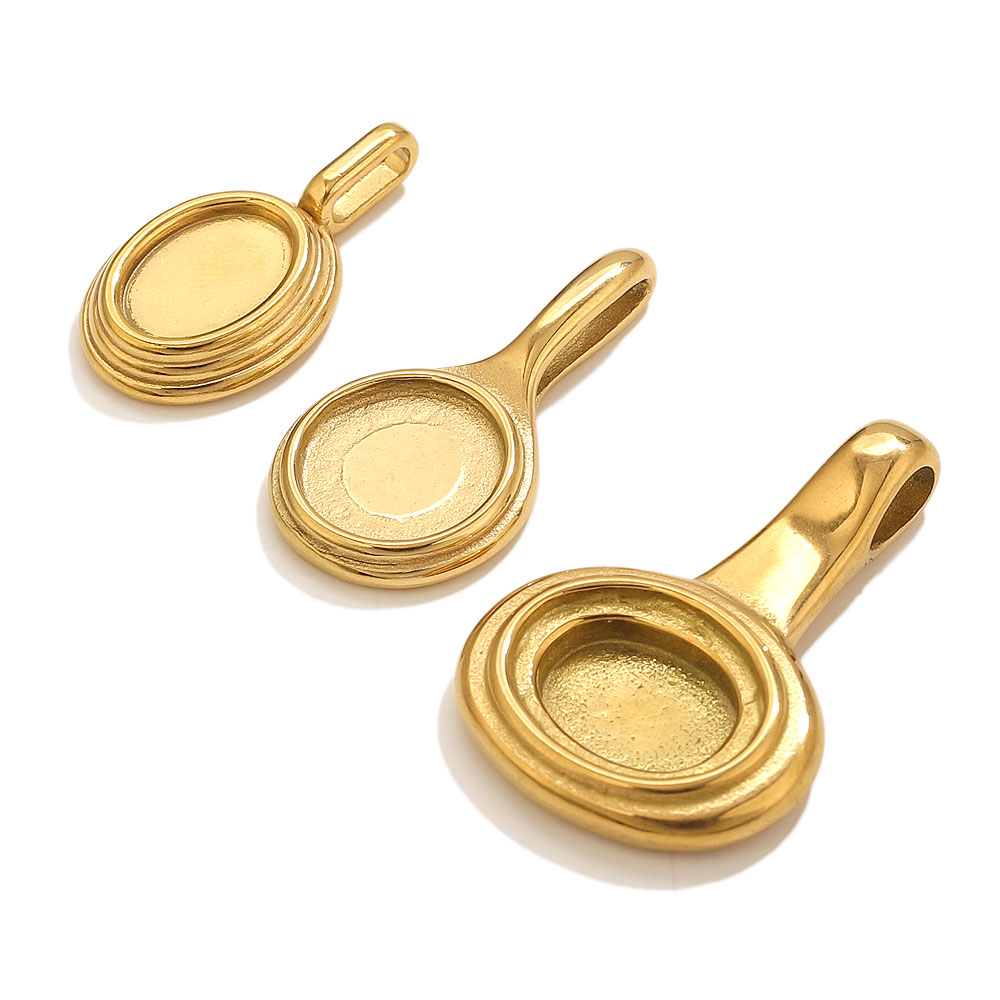 Bandejas ovaladas redondas de  - Bezels Pendant Resin reseña y precio