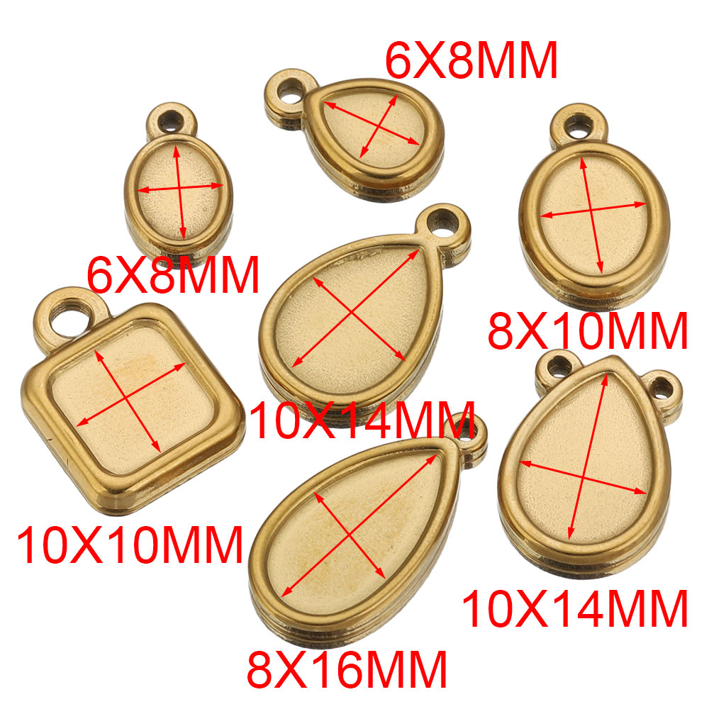 5 piezas de acero inoxidable,  - Bezels Pendant Resin reseña y precio