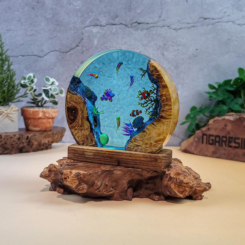 Lámpara de Mesa de Resina con  - Resin Art Light reseña y precio