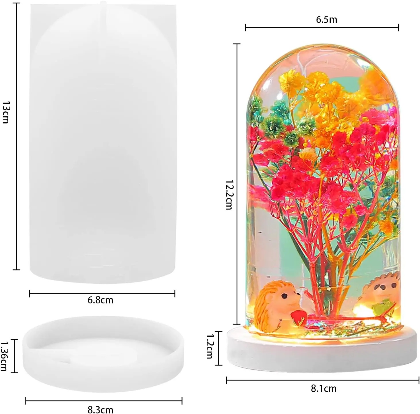 Molde de resina Epoxy de crist - Resin Art Light reseña y precio