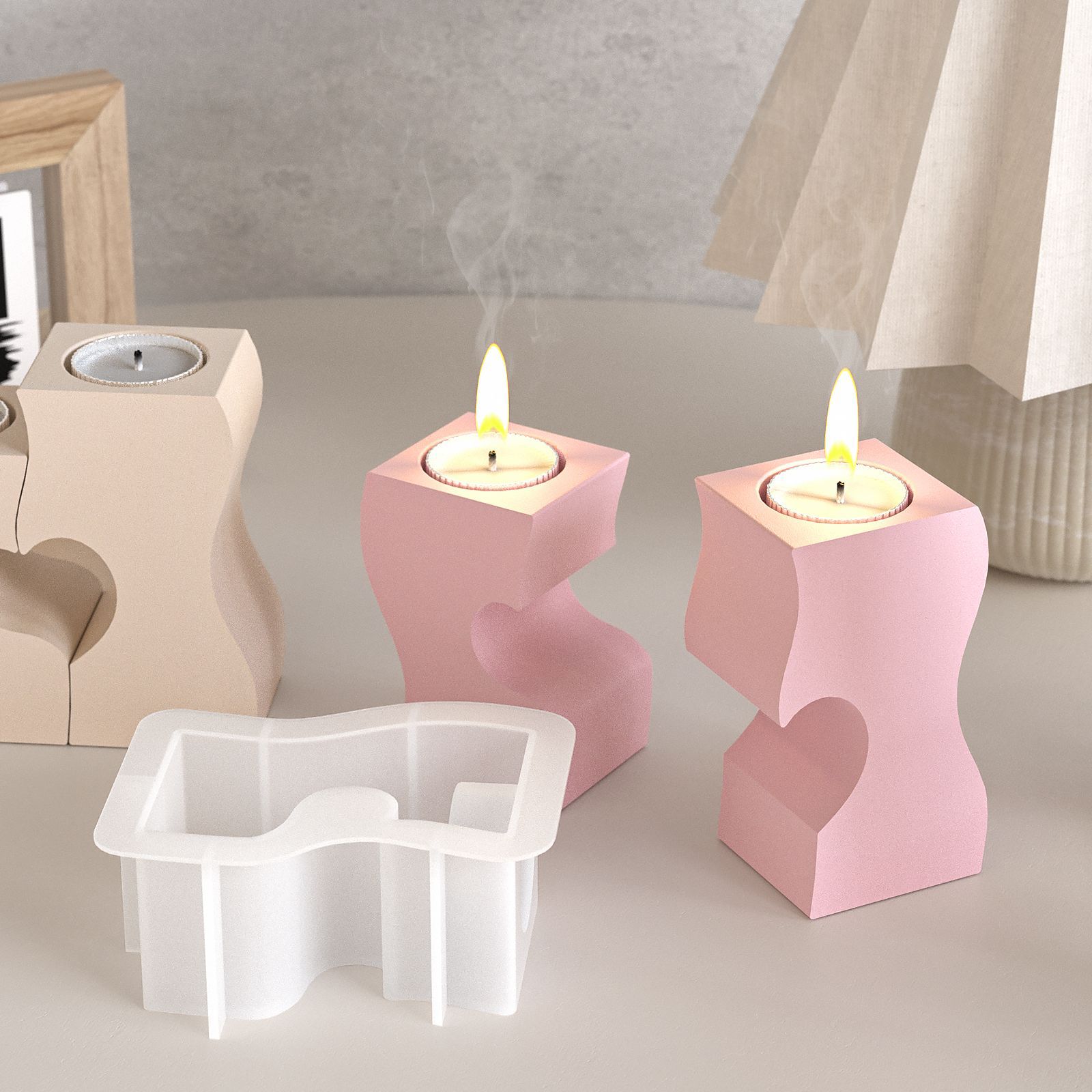 S corazón candelabro moldes de - Resin Art Mould reseña y precio