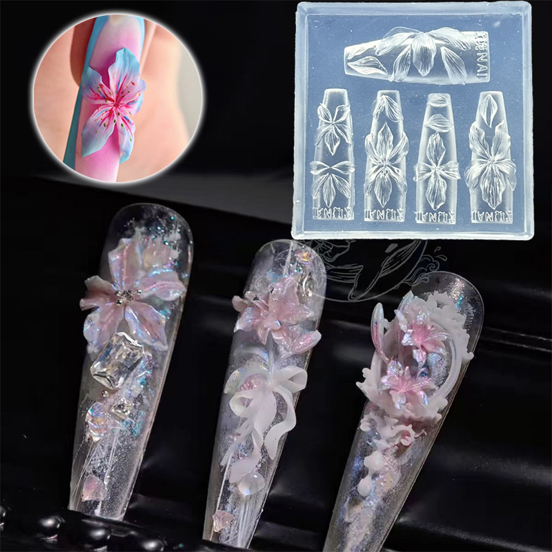 Molde de flores 3D para uñas,  - Resin Art Templates Free reseña y precio