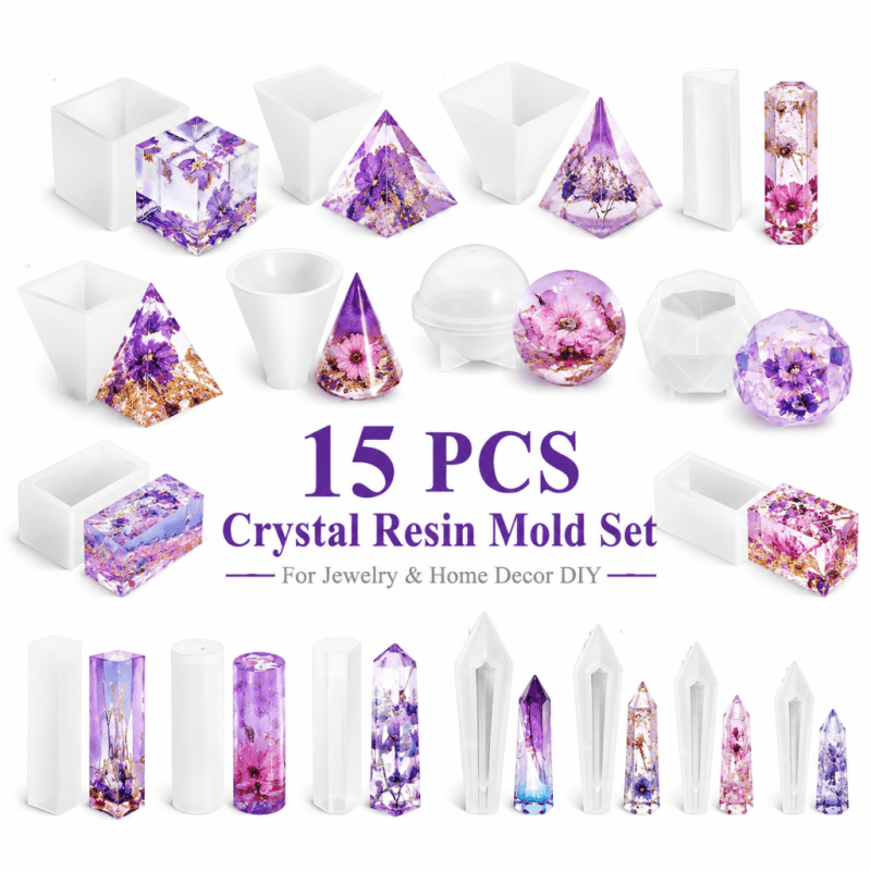 Juego de 15 moldes de silicona - Resin Art Jewellery reseña y precio