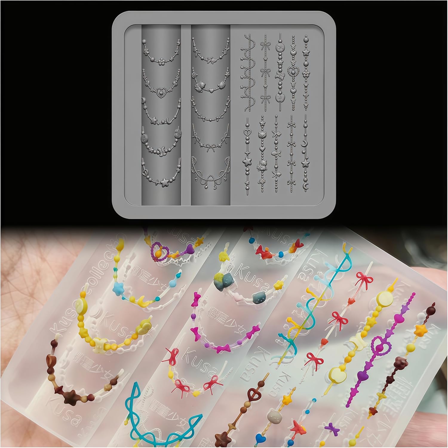 Collar de cuentas 3D, molde ar - Resin Art Templates Free reseña y precio