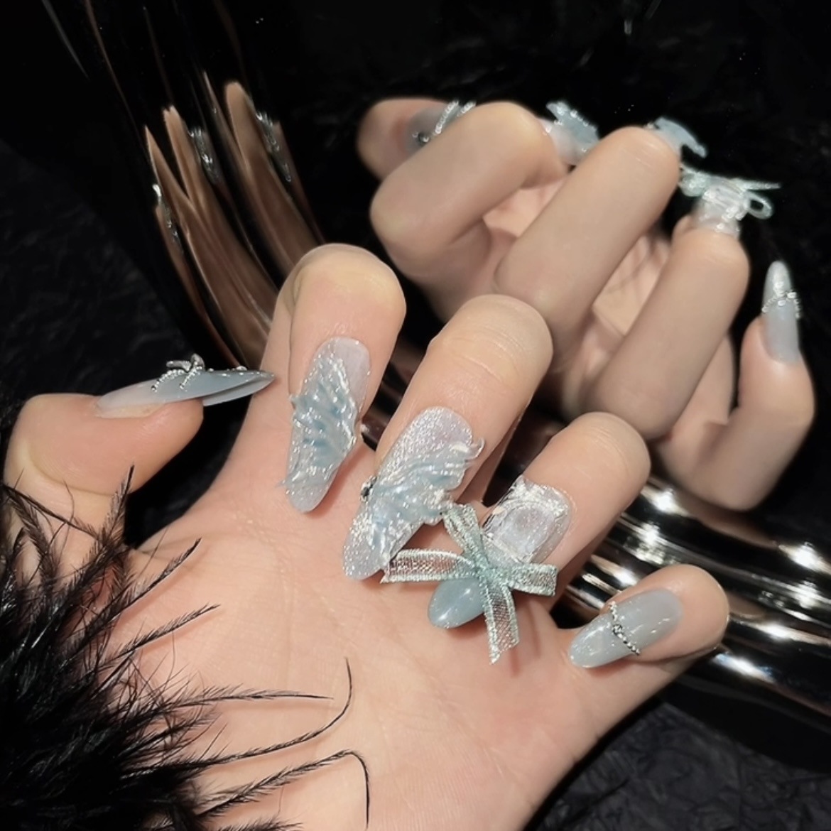 10 Uds. de uñas postizas ovala - Resin Art Ideas reseña y precio