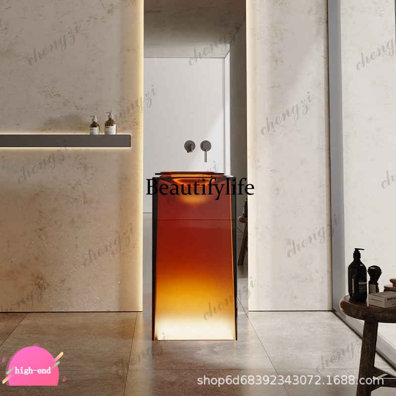 Lavabo de columna de resina tr - Resin Art In Floor reseña y precio