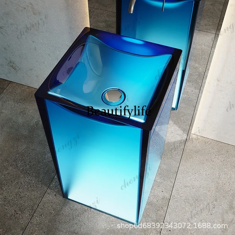Lavabo de columna de resina tr - Resin Art In Floor reseña y precio