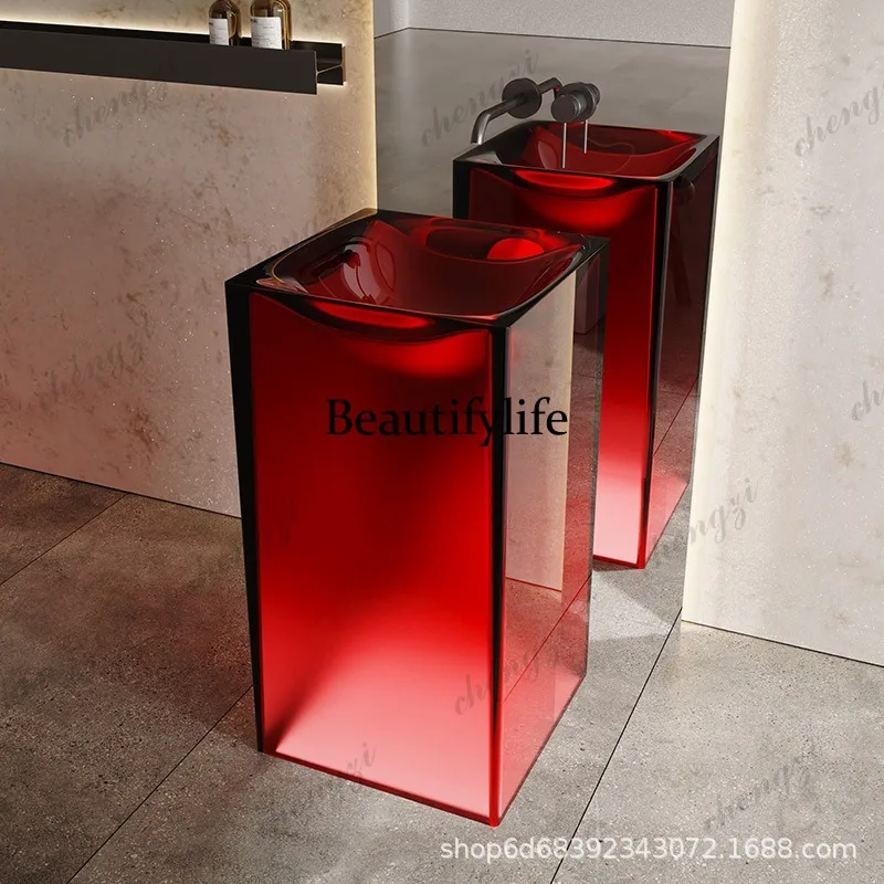 Lavabo de columna de resina tr - Resin Art In Floor reseña y precio
