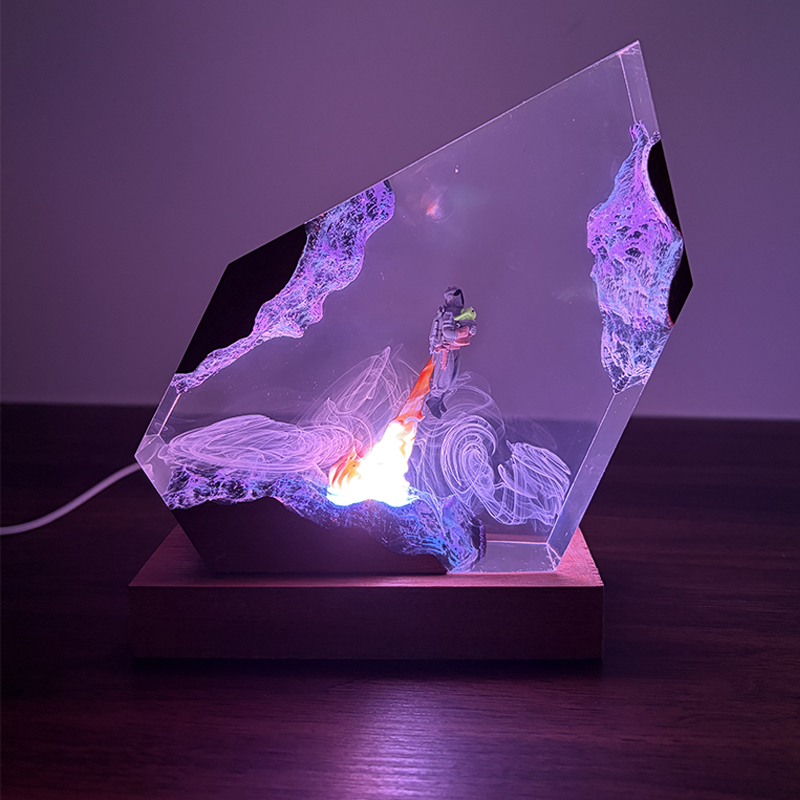 Lámpara de Mesa de Resina con  - Resin Art Light reseña y precio