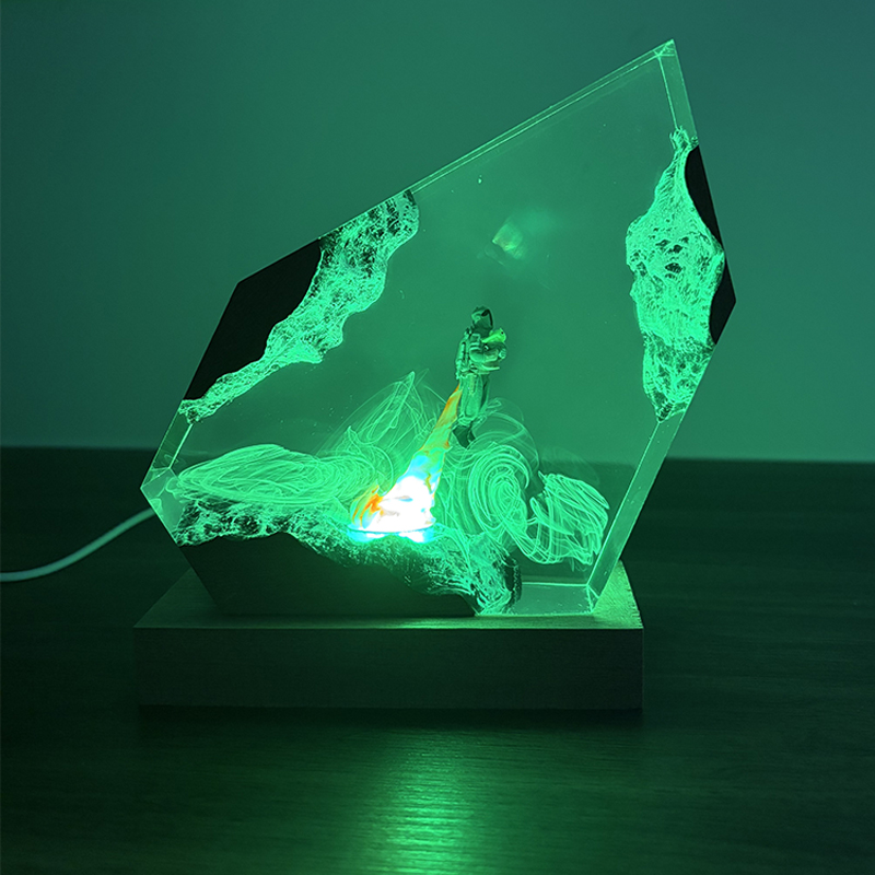 Lámpara de Mesa de Resina con  - Resin Art Light reseña y precio