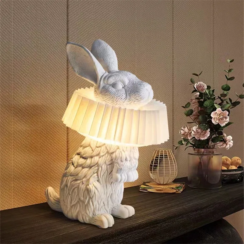 Lámpara de mesa de conejo Ador - Resin Art On Floor reseña y precio