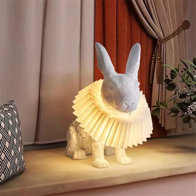 Lámpara de mesa de conejo Ador - Resin Art On Floor reseña y precio