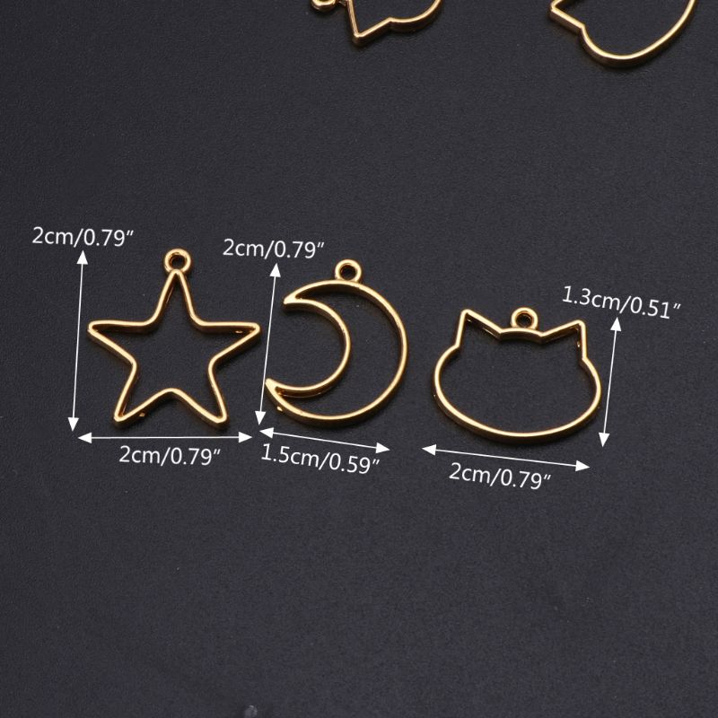 Mini colgante de Marco geométr - Bezels Pendant Resin reseña y precio
