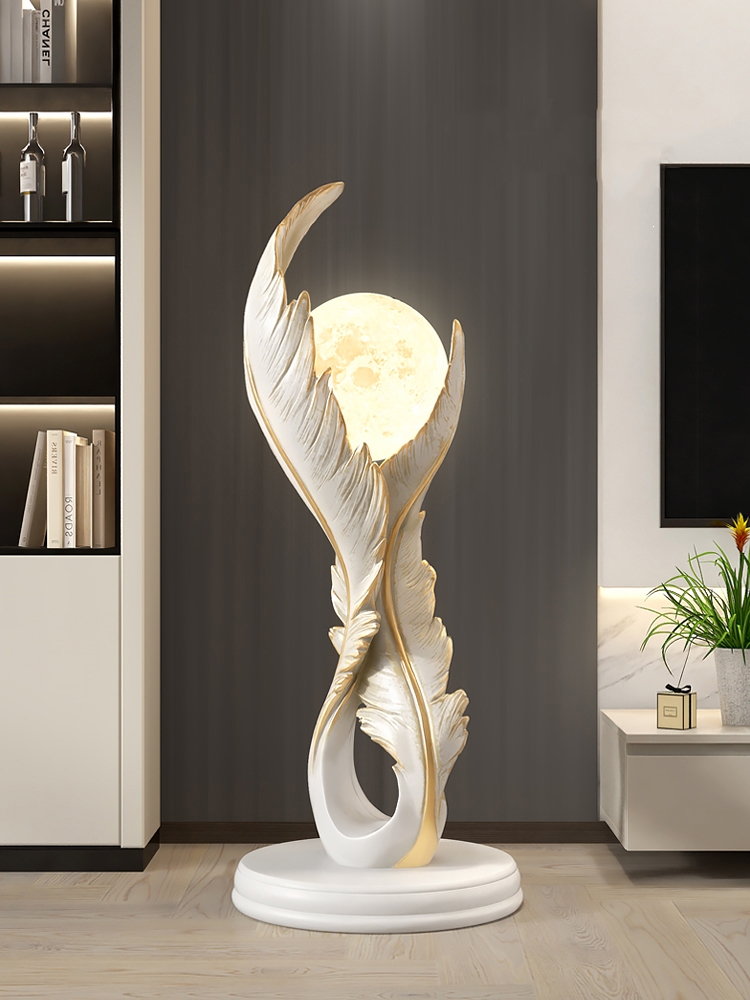 Estatua de resina de plumas lu - Resin Art In Floor reseña y precio