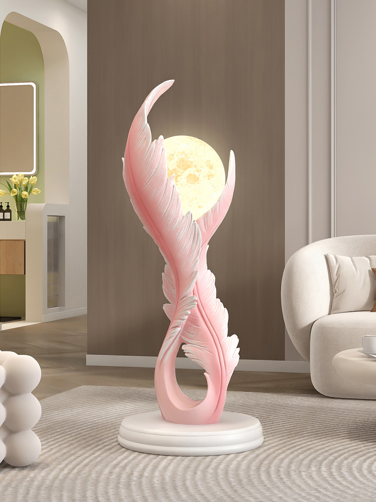Estatua de resina de plumas lu - Resin Art In Floor reseña y precio