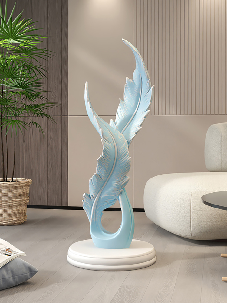 Estatua de resina de plumas lu - Resin Art In Floor reseña y precio