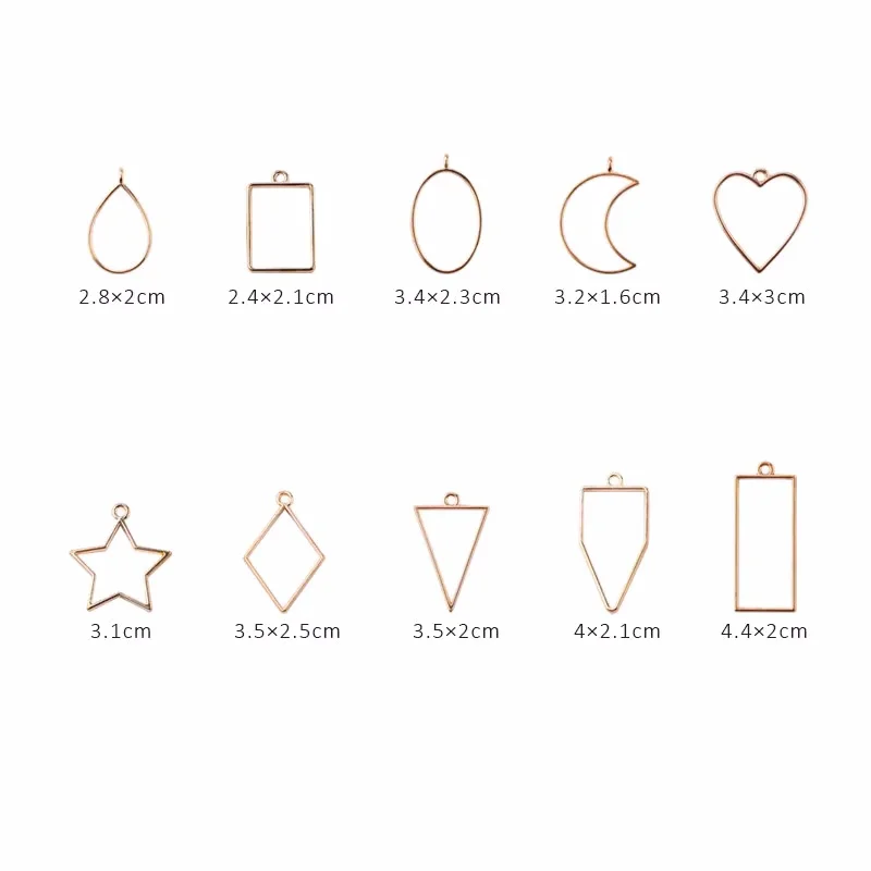 Colgantes de bisel abierto par - Bezels Pendant Resin reseña y precio