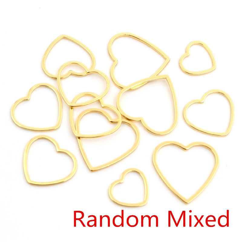 20 piezas corazón encanto oro  - Bezels Pendant Resin reseña y precio